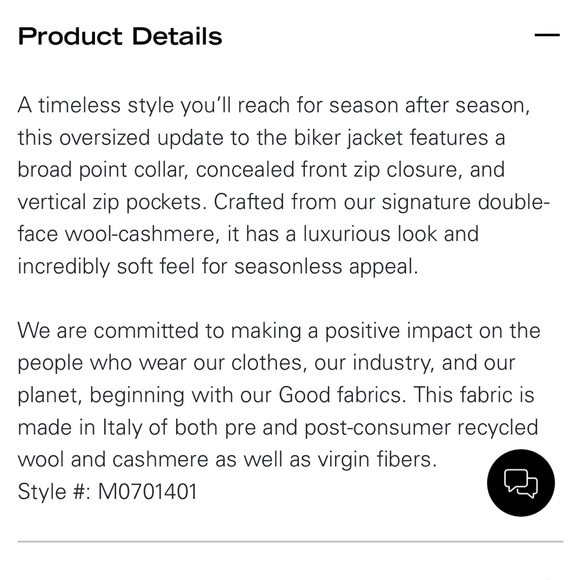 NWT oversized moto jacket in double sized wool cashmere. - Picture 15 of 15